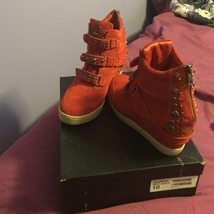 Steve Madden Jazmen Red Suede Shoes