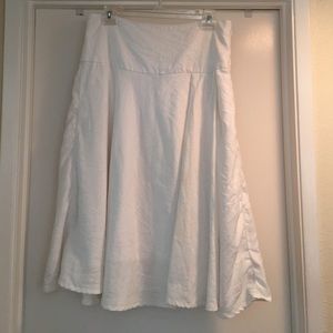 White Linen Summer Skirt
