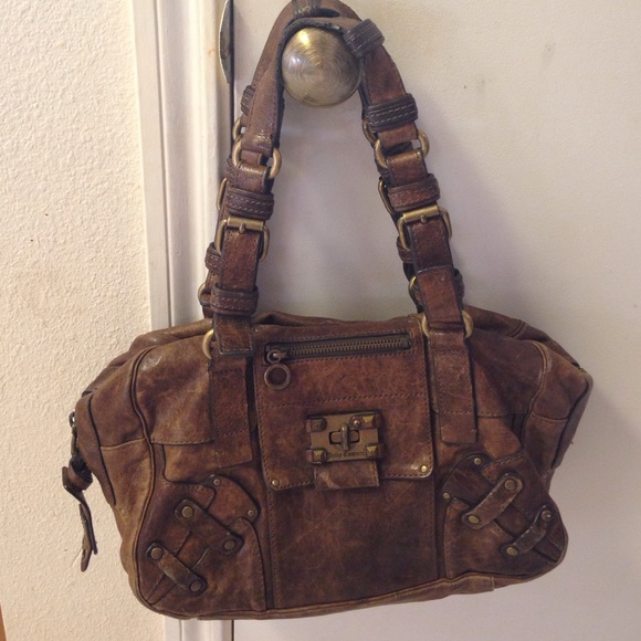 Brown leather juicy purse