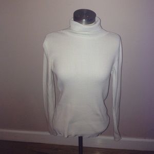White turtle neck long sleeve