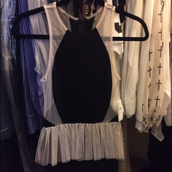 Black and creme foreign exchange dress