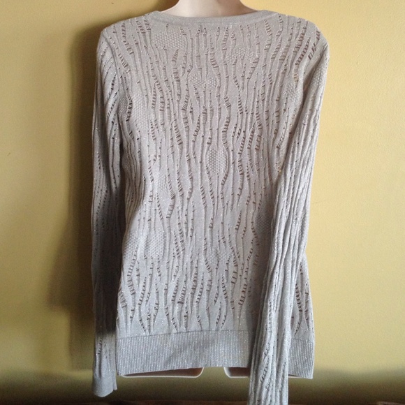 Silver gray cardigan sweater - Picture 3 of 3