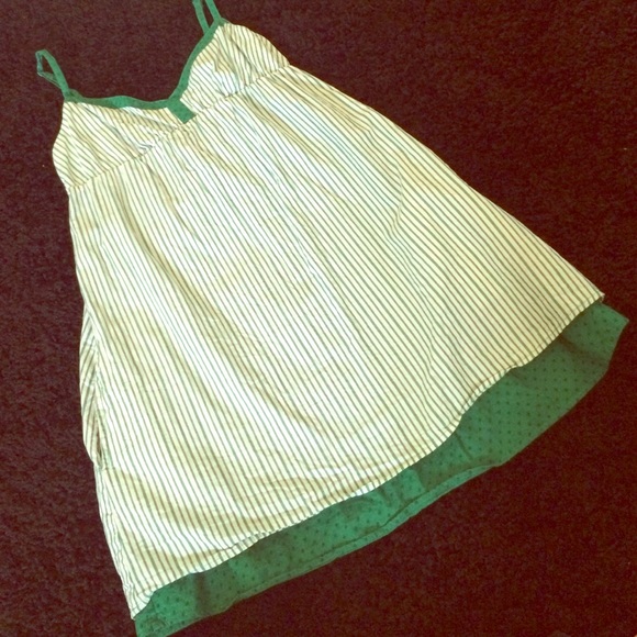 Volcom white and green dress