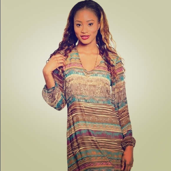Beautiful Animal Print Dress( lined )