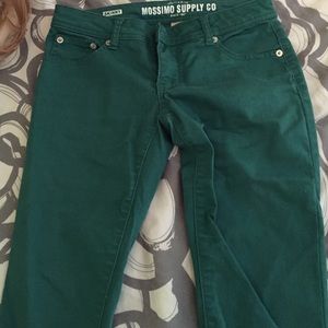 Teal skinny jeans