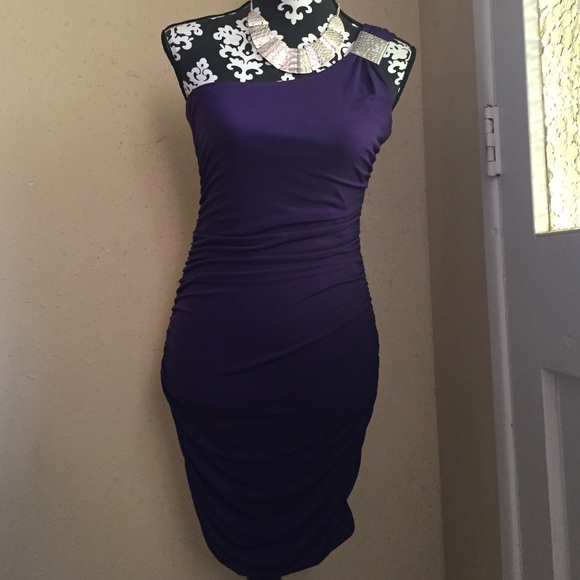 Purple one shoulder