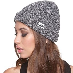 Neff Fold Heather Beanie (Black/Grey)