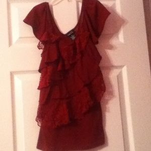 Rue 21 maroon lace size small