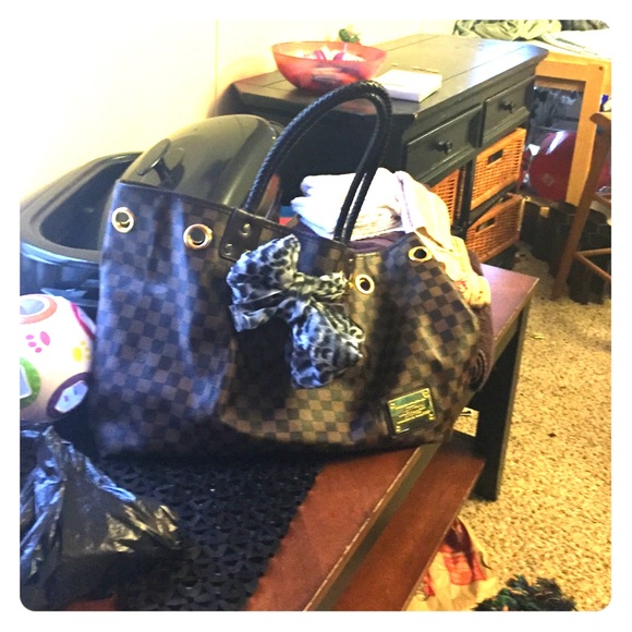Checkered luxury bag
