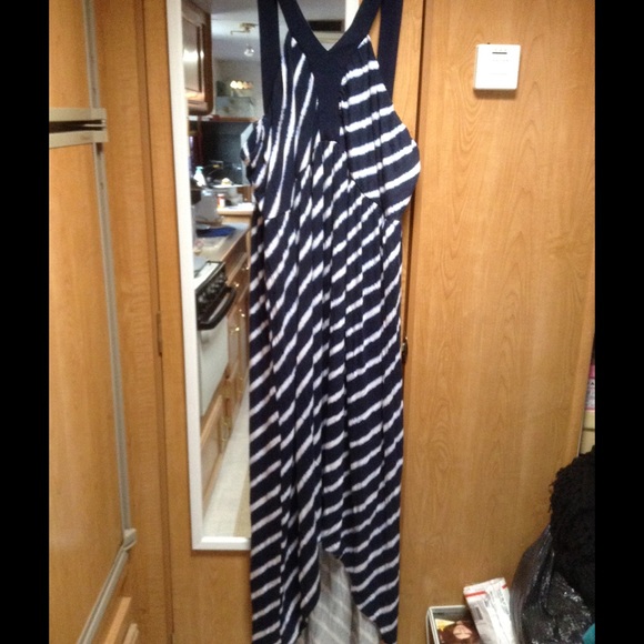 NWT Navy & White Maxi-Dress