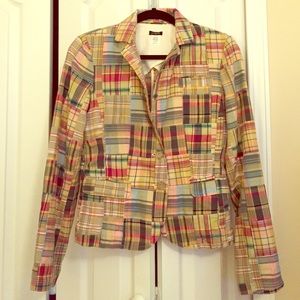J Crew factory madras blazer