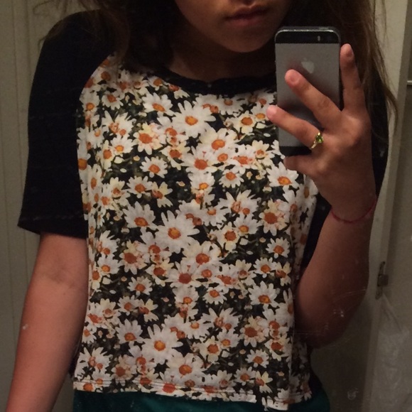 Cute baseball tee sorta with flowers