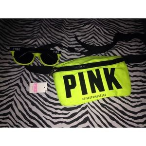 NWT PINK FANNY PACK & SUNGLASSES