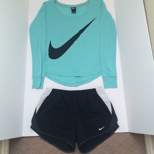 Nike shirt and shorts bundle