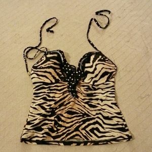 Leopard print Victoria Secrets swim top
