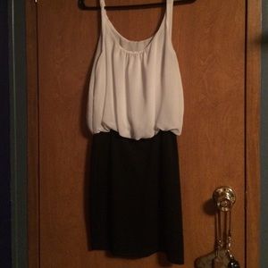 Black and white skirt and top combined