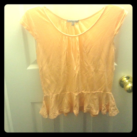 Peach peplum top