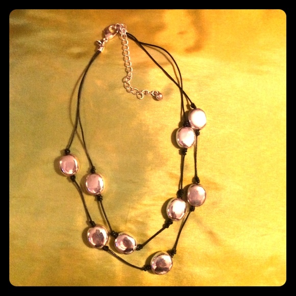 Necklace with silver nuggets