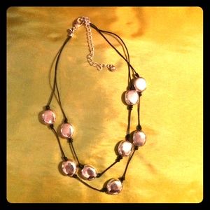 Necklace with silver nuggets