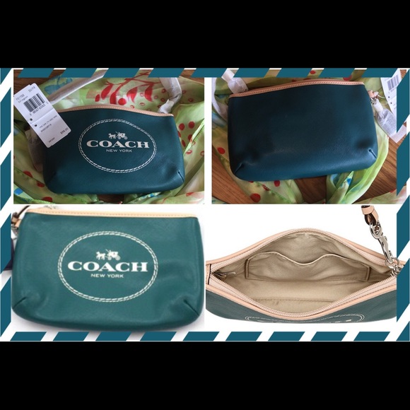 NWT ️AUTHENTIC COACH F51788 TEAL WRISTLET 💚