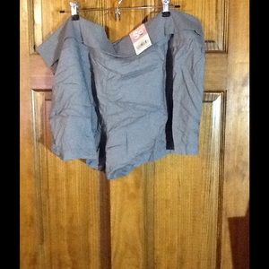 Gray Foldover Shorts