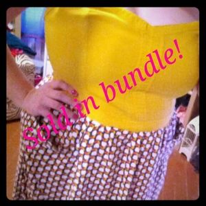 Apple print strapless dress