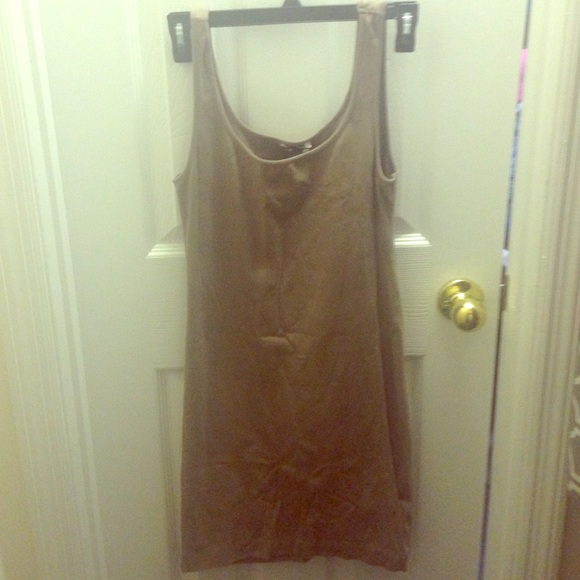 Light brown body con dress
