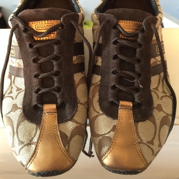 SOLD Coach Shoes with Gold Accent - Picture 2 of 4