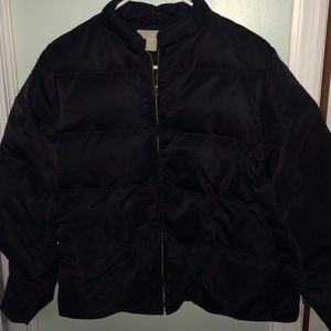 J. Crew Black Feather Down Jacket
