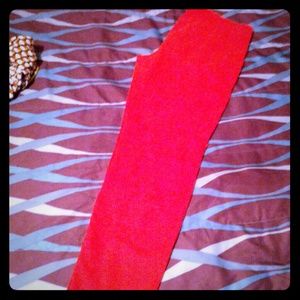 Red ankle pants