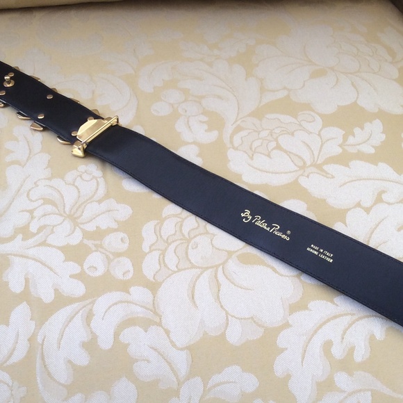 Paloma Picasso Black Patent Leather Gold XXX  Belt main image 4
