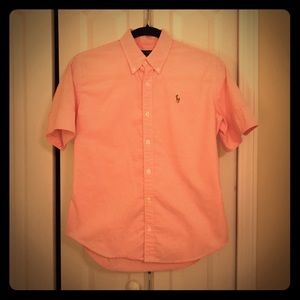 Ralph Lauren pink short-sleeved Oxford shirt