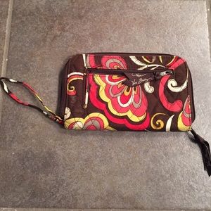 Vera Bradley Zipped Wristlet Wallet.