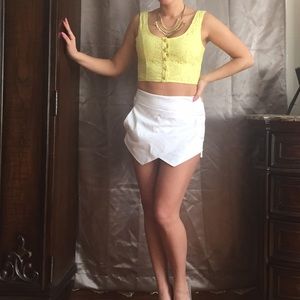 Bebe Crop Top Neon Yellow NWT