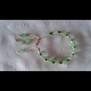 Jade Woven Pull Cord Bracelet