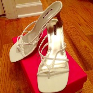 Rampage leather sandal heel size 7