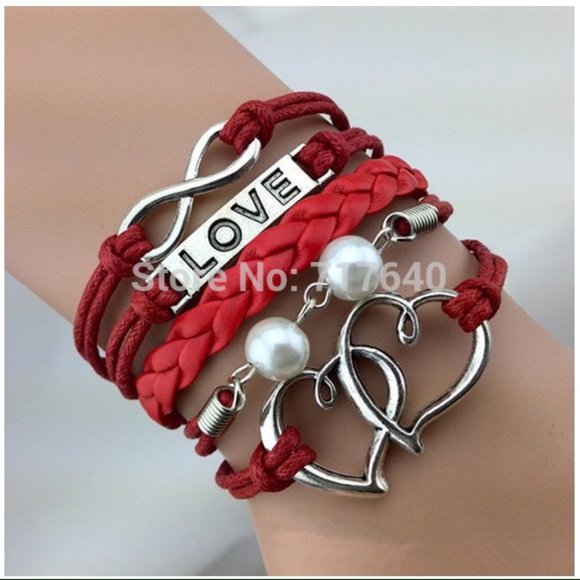 Red Infinity Love Wrap Bracelet