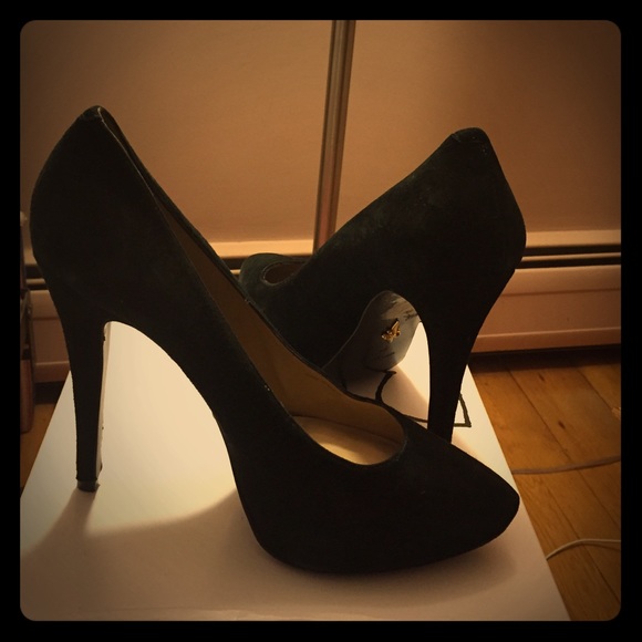Size ten designer black heels