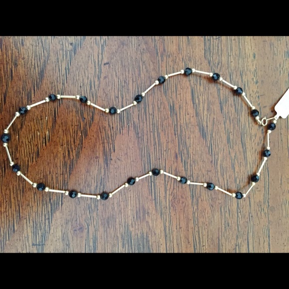 Onyx & gold necklace