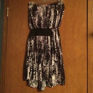 Black white grey dress