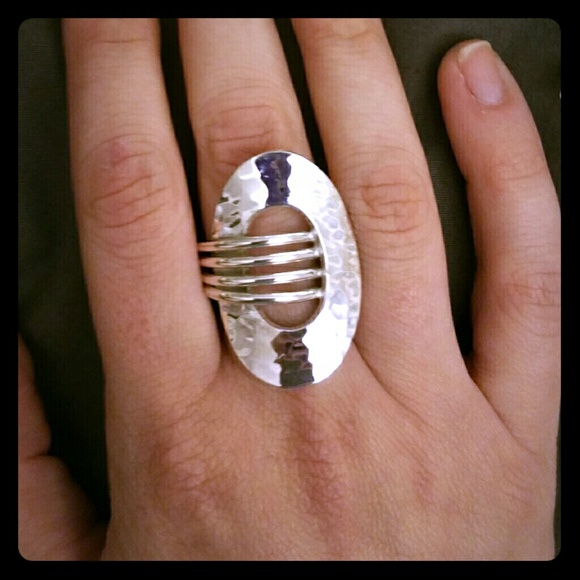 Sterling silver oversized ring