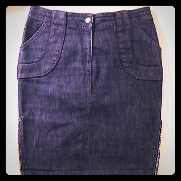 H&M Black Denim Skirt