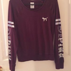 XSmall VS PINK long sleeve sequin tee