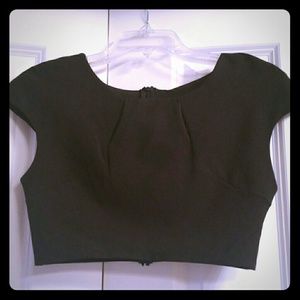 NWT black crop top
