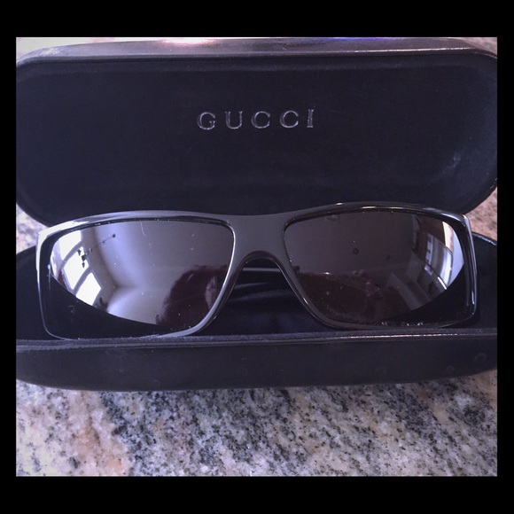 Authentic black Gucci sunglasses with case!