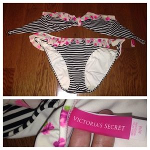 Victoria Secret floral & striped swim wear.