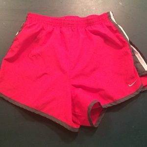 Pink and grey running shorts