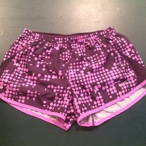 Purple running shorts