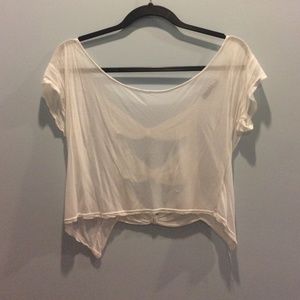 Cropped white top