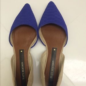 Purple and Tan Matt Bernson Flats